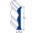 70mm White Decorative Skirting 15mm Thick