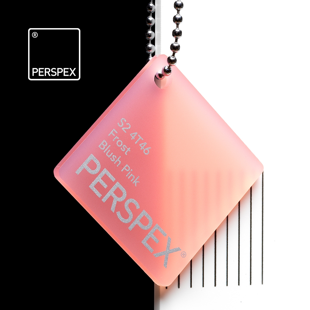 Blush Pink 4T46 Frost Perspex Acrylic Sheet 45% Light Transmission